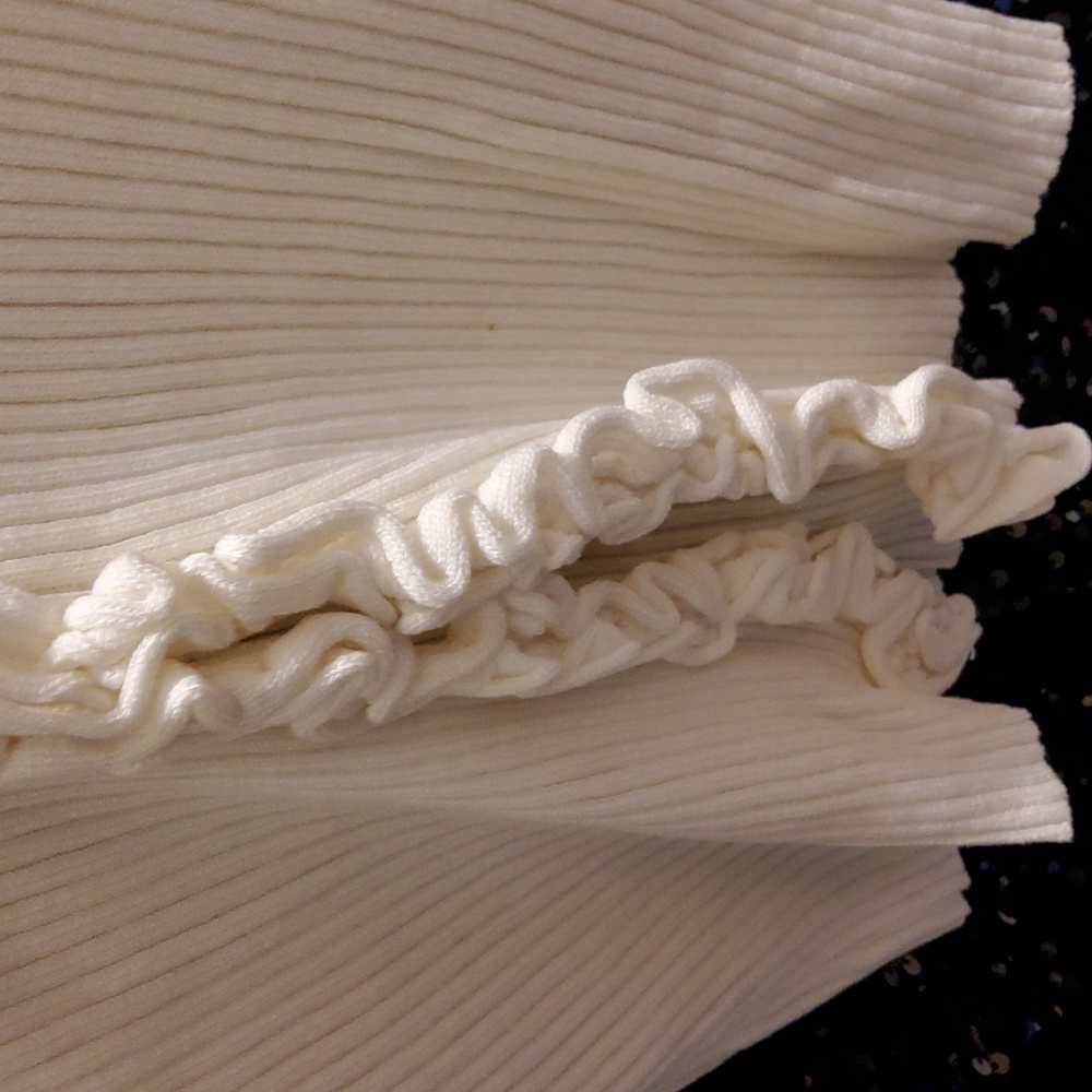 Free People Charlie Ruffled Knit In IVORY - Picture 10 of 16